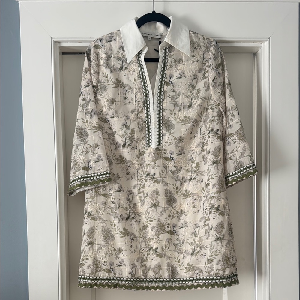 English Factory Floral Dress with White Collar